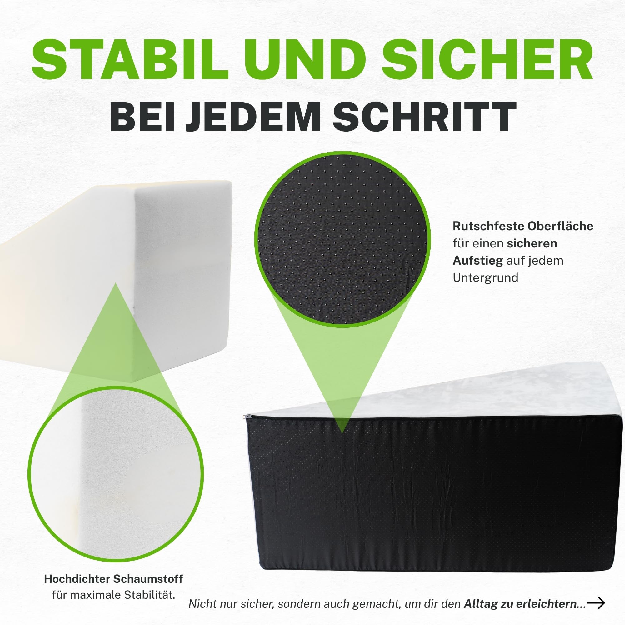 Hunderampe Sofa und Bett – Hundetreppe für kleine und große Hunde – Katzentreppe – Abnehmbarer und waschbarer Bezug – Rutschfester Boden – Rampe Hund – 40 cm Hoch
