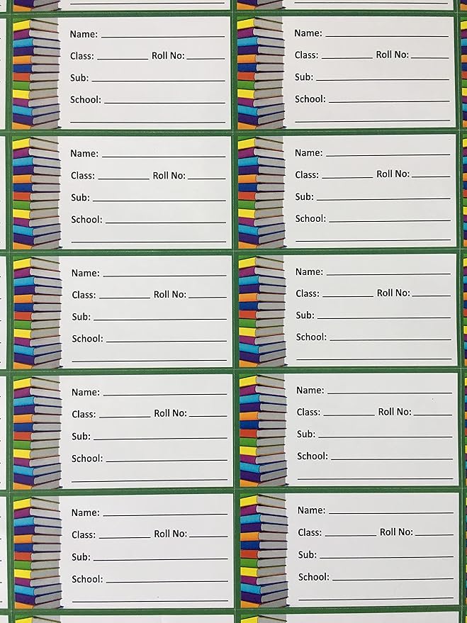 SYNC name slips for school notebook 35 PIECES labels stickers for kids