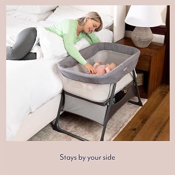 Graco Side-by-Side Bedside Bassinet/Crib Keeping Baby Close to You, Folds Down Small, Night Sky Fashion