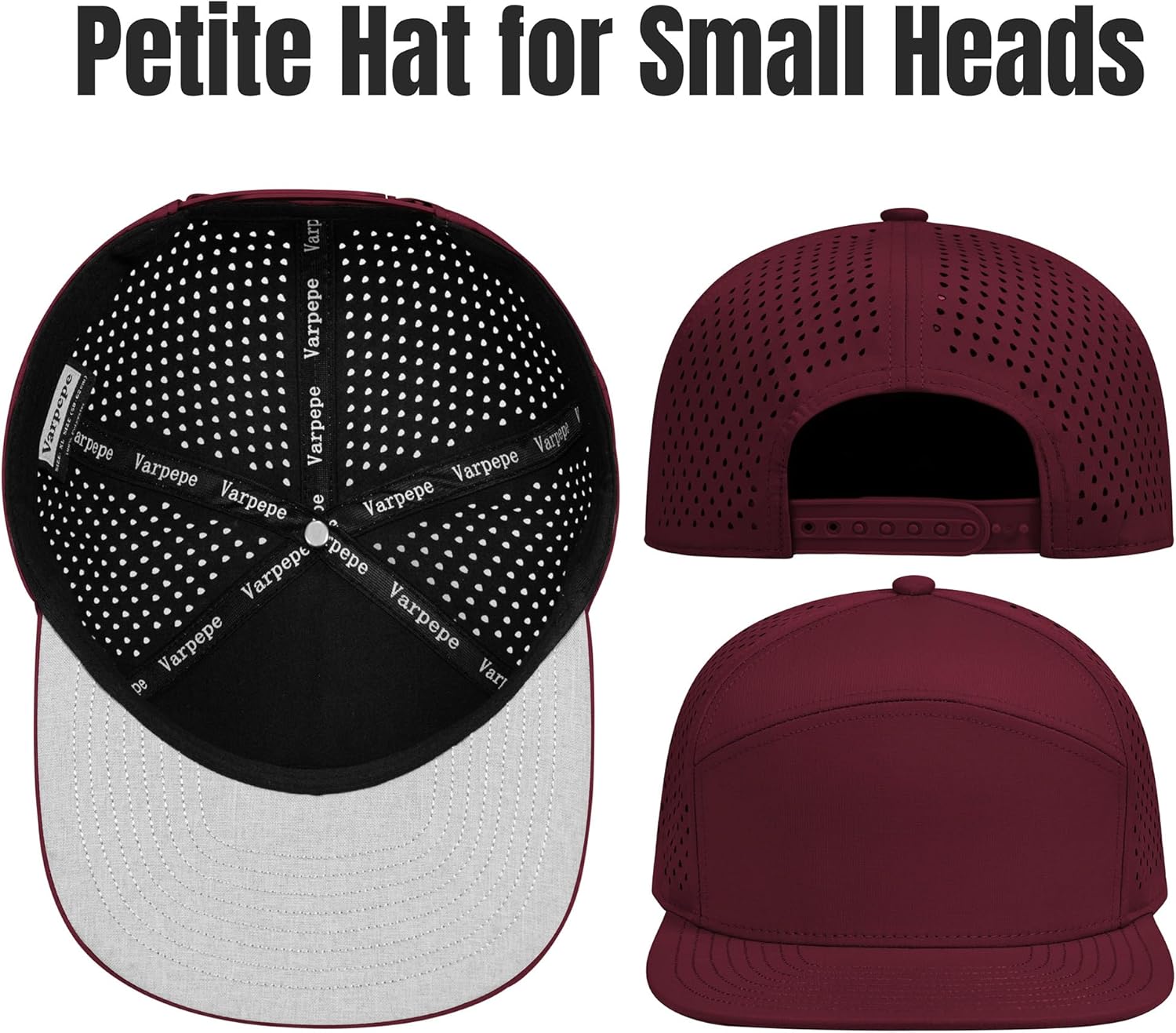 Performance Snapback Hats for Men Women,Flat Bill Cap,Golf,Running,Workout - Image 2