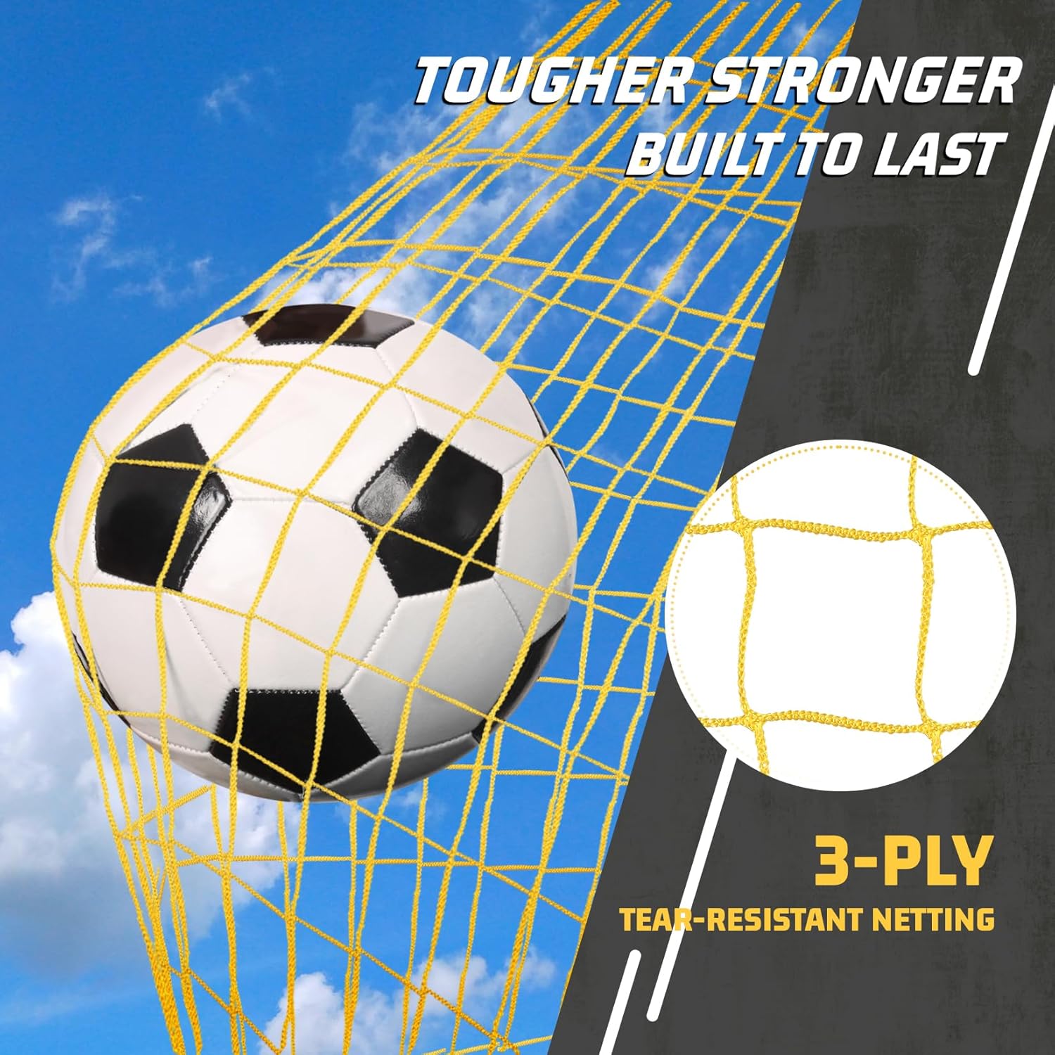 Football Goals for Garden, Football Goal for 120 x 90 cm, Football Doors with Fibreglass Poles and High Quality Nets, Bullseye and Bag for Garden and Indoor Game
