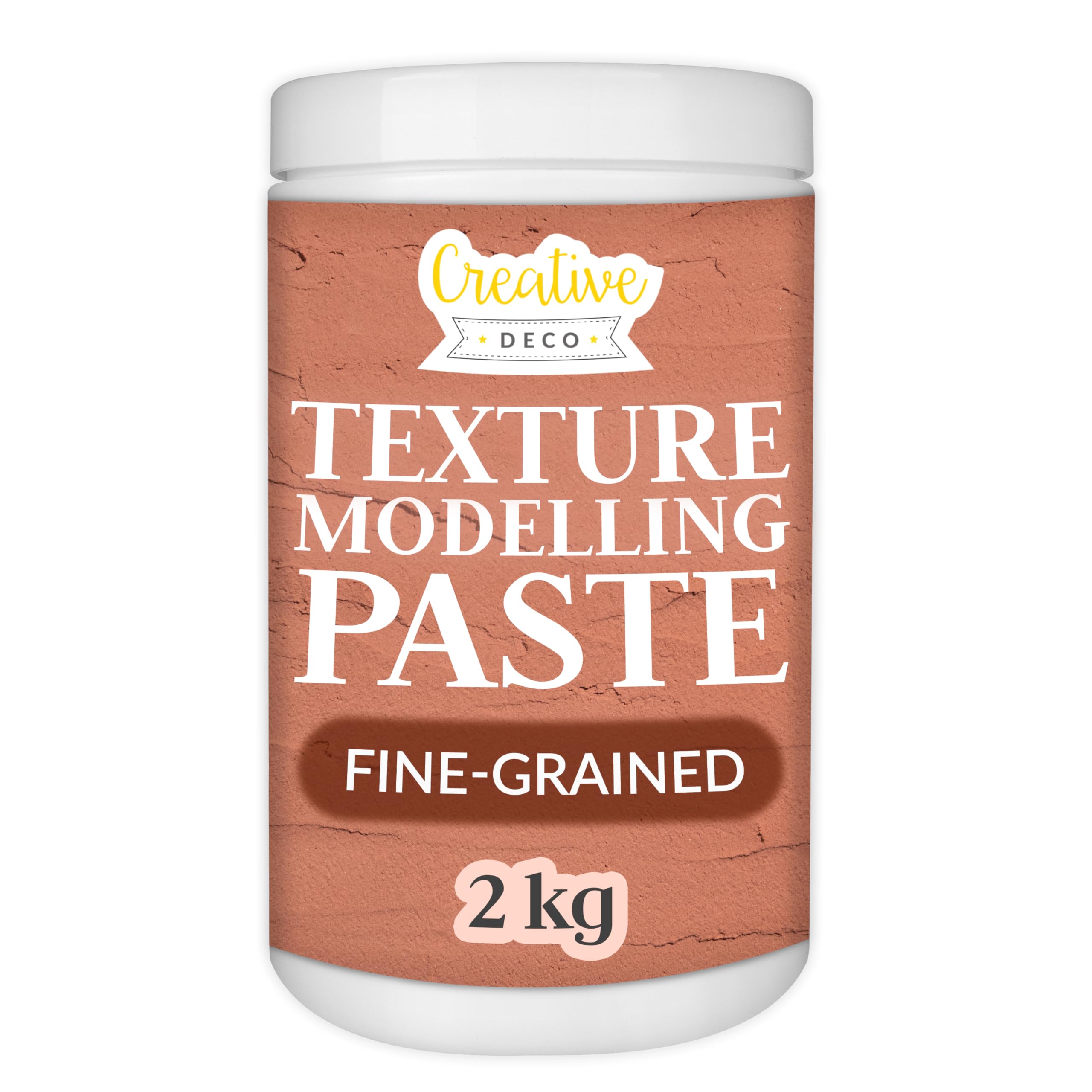 Creative Deco Modelling Paste Fine-Grained | 2 kg | Brick Paste | Texture Paste Acrylic Paint Structural Paste Medium for Art Project, DIY, 3D Effect, Structure, Texture — image 1