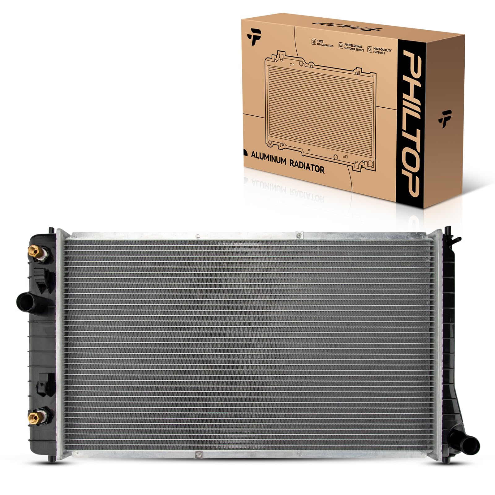 PHILTOP Car Radiators Compatible with 1995-2002 Cavalier, 1995-2001 Sunfire, 2002 Sunfire 2.2L, 2002 Sunfire 2.4L CU1687