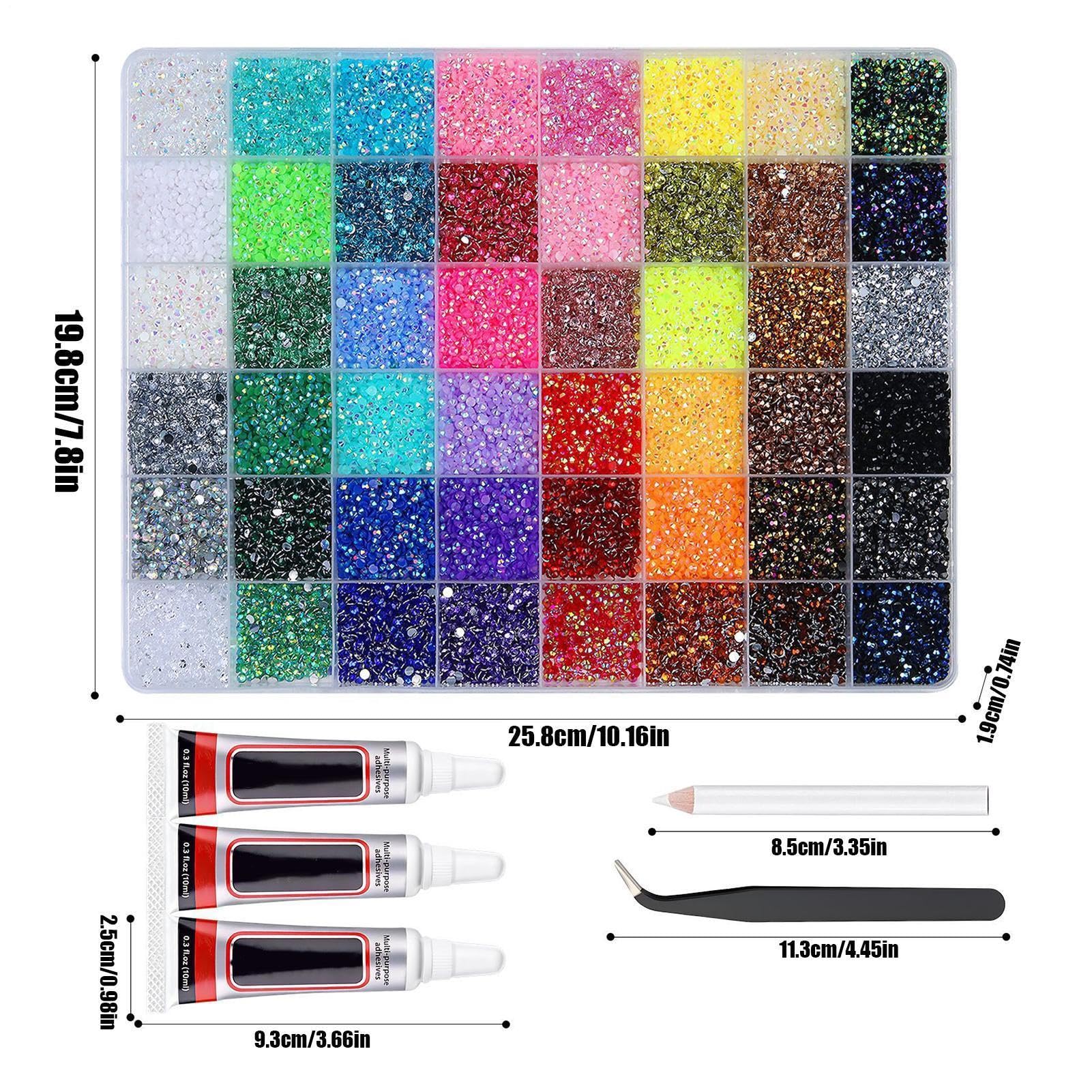 Kit Creazione Strass Gemme Per Unghie In Resina | Kit fai da te strass in resina per Artisti Ragazze Hobbisti Scrapbooking Cover Telefono Abbigliamento Diario Matrimonio