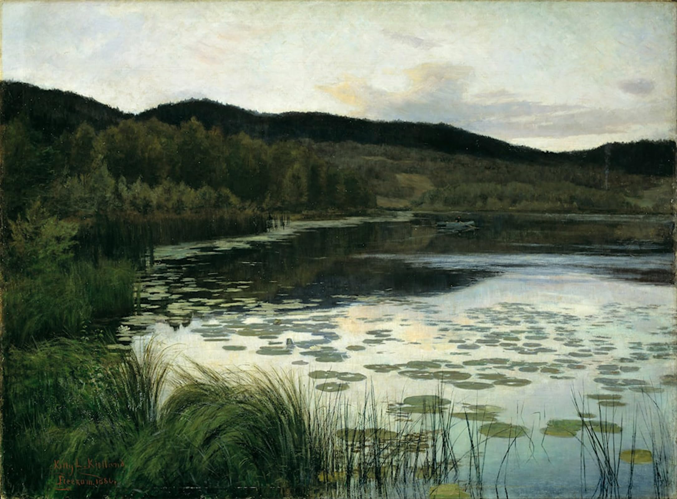 POSTERIIk Famous Animal Posters Vintage Picture Summer Night by Kitty Lange Kielland Modern Wall Decor for Home Decor 60x90cm