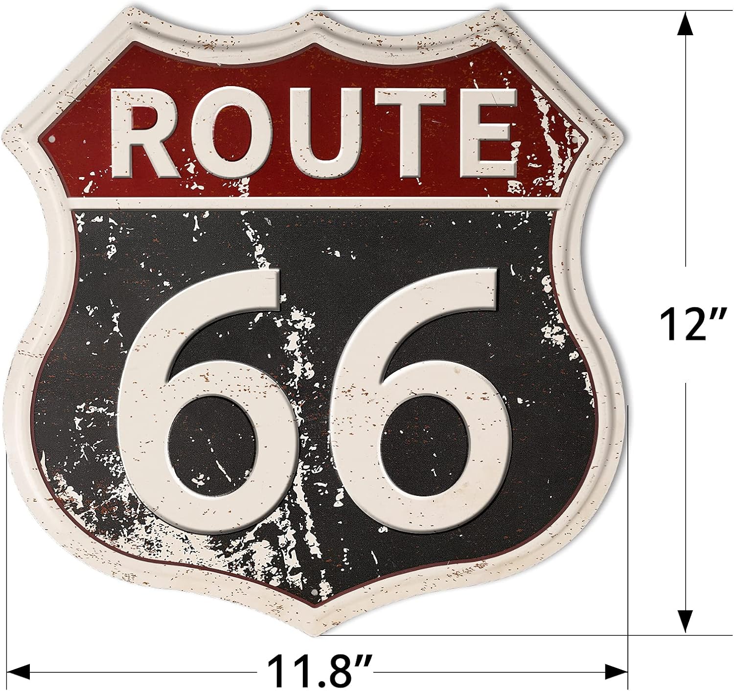 Crаzу Clеаrаnсе HANTAJANSS Route 66 Signs, Vintage Metal Shop Sign, U.S. 66 High Way Road Tin Sign for Home & Garage Wall Decoration 12× 12 Inches