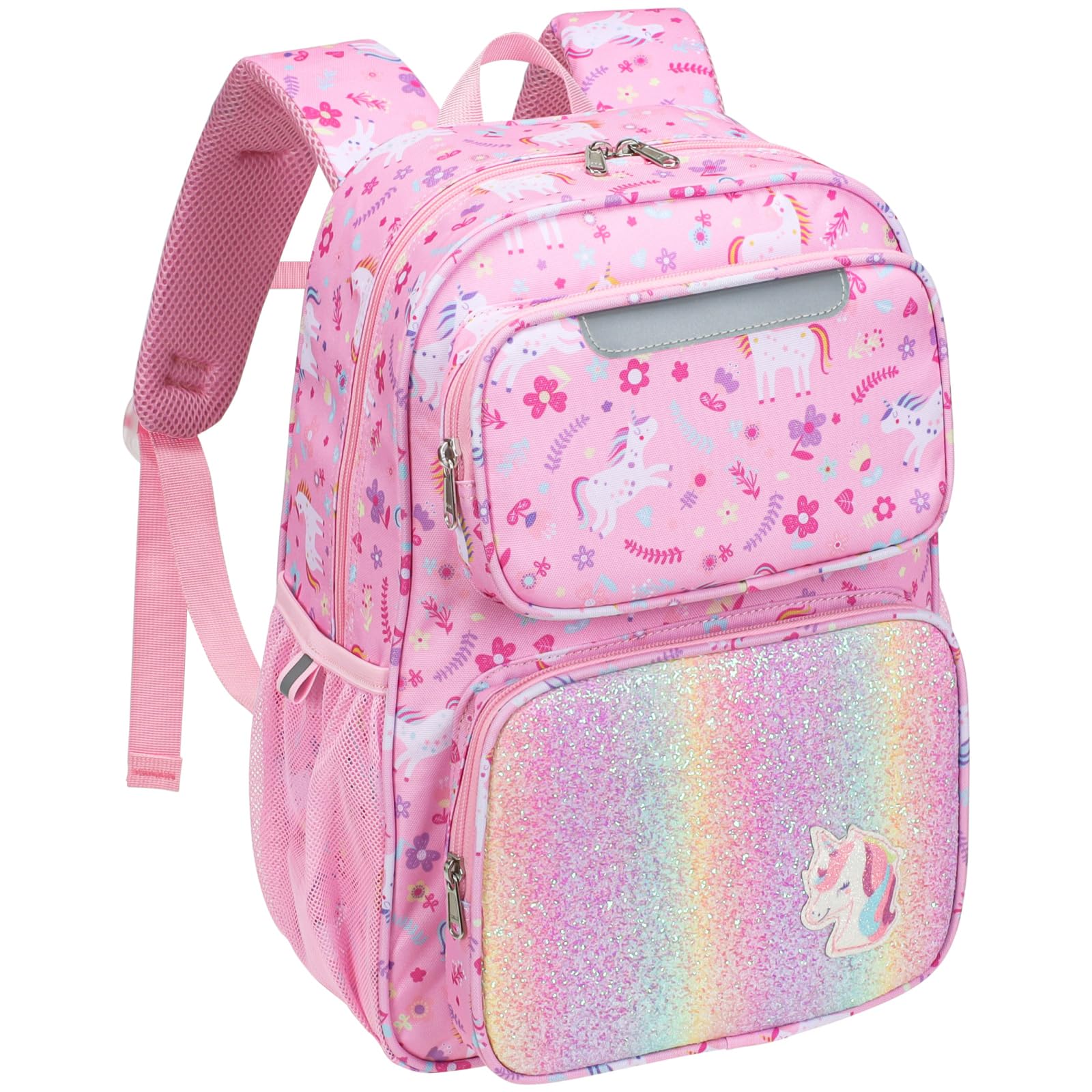 Bagseri Kinderrucksack Mädchen Jungen - 15L Schulrucksack für 5-8 Jahre | Isolierfach, DIN A4 Fach, Ergonomisch, Rucksack für Vorschule bis 2. Klasse mit Brustgurt & Reflektoren, Blauer Dinosaurier