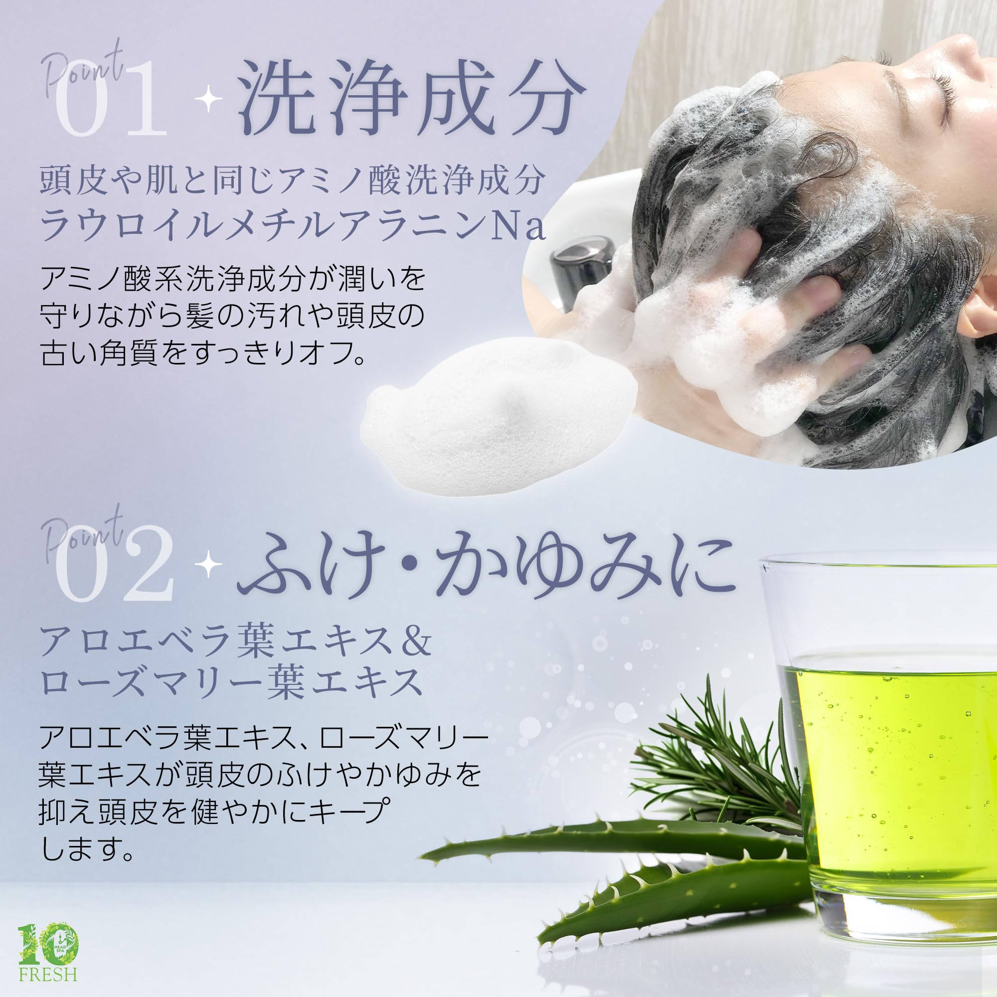 Amazon | 【ヘッドスパ専門店開発】10FRESH スカルプシャンプー