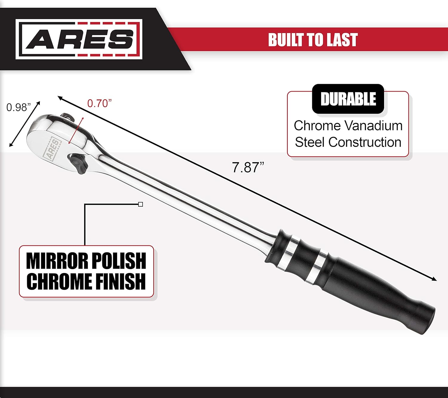 Lіmіtеd Stосk ARES 71283-1/4-Inch Drive 90-Tooth Aluminum Handle Ratchet - Ergonomic Aluminum Handle & Reversible Sealed Chrome Vanadium Steel Head Design Rеvіеw Prоduсt ARES 71283-1/4-Inch Drive 90-Tooth Aluminum Handle Ratchet - Ergonomic Aluminum Handle & Reversible Sealed Chrome Vanadium Steel Head Design