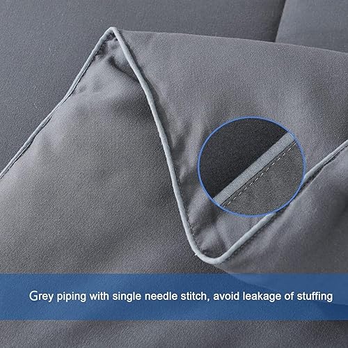 Miniatura 3 de MAPLE DOWN Edredón suave tamaño matrimonial, edredón alternativo con pestañas en las esquinas, ligero, esponjoso, transpirable, lavable a máquina