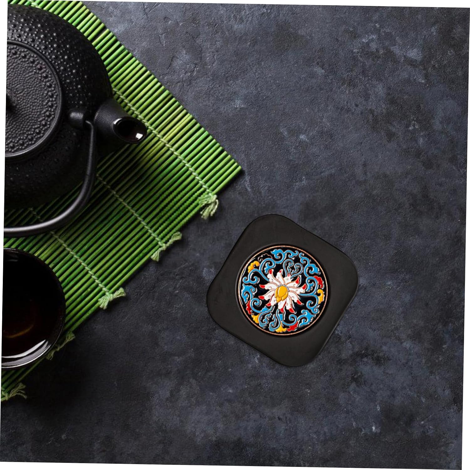 1set Stylish Teacup Mat Set Collection for Tea Elegant Carved Design Scald Pad for Teaware Kitchen Decor