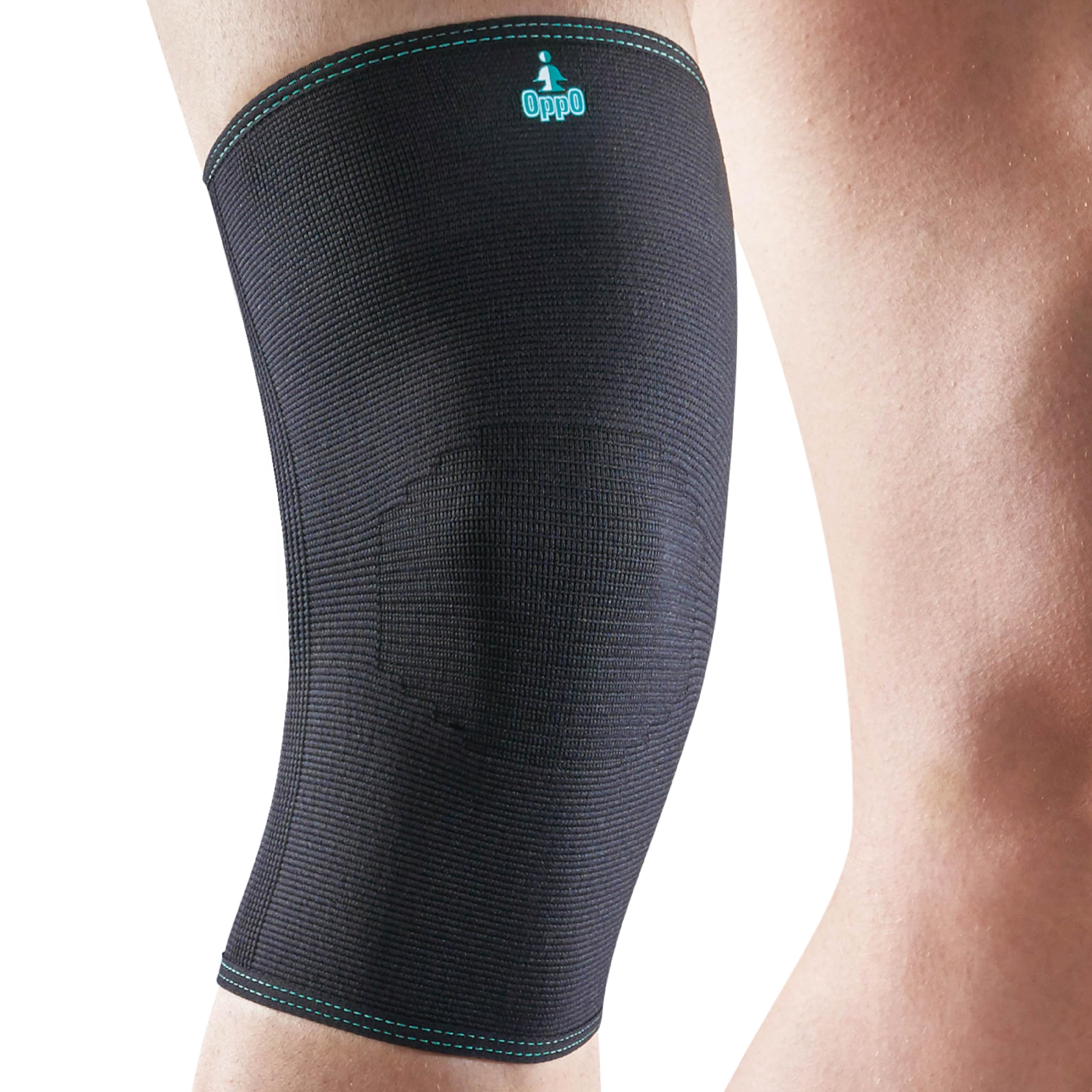 OPPO RK200 Knee Compression Sleeve - Premium Knee Brace for Men and Women - for Daily Activities, Tennis, Running, Hiking, Workout, Basketball (Black, Large, 1 Pack)