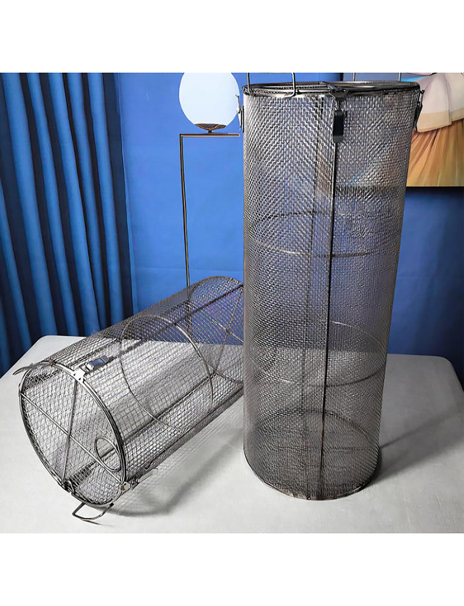 Protector de bomba sumergible, jaula de filtro de acero inoxidable para bombas de aguas residuales de pozo profundo, malla reforzada (2 mm x 32 x 80 cm) - Protección duradera y filtración mejorada