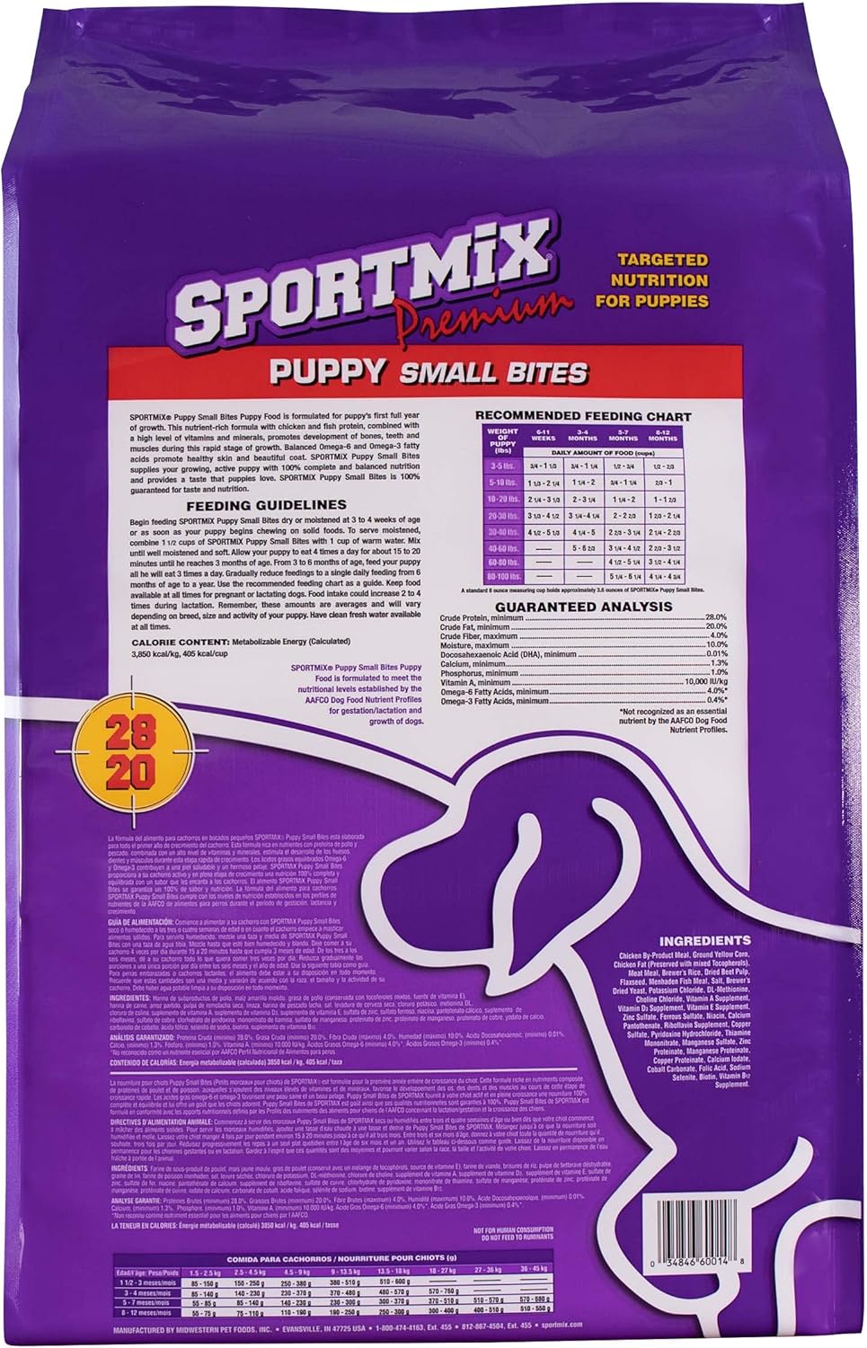Sportmix Puppy Small Bites Dry Puppy Food, 33 Lb.