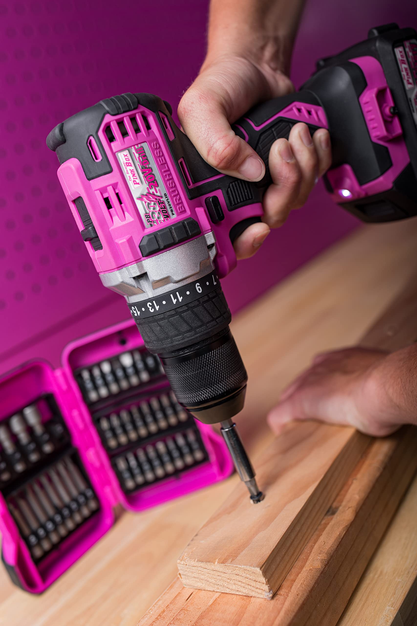 The Original Pink Box 20-Volt Lithium-Ion 1⁄2-Inch Keyless Chuck