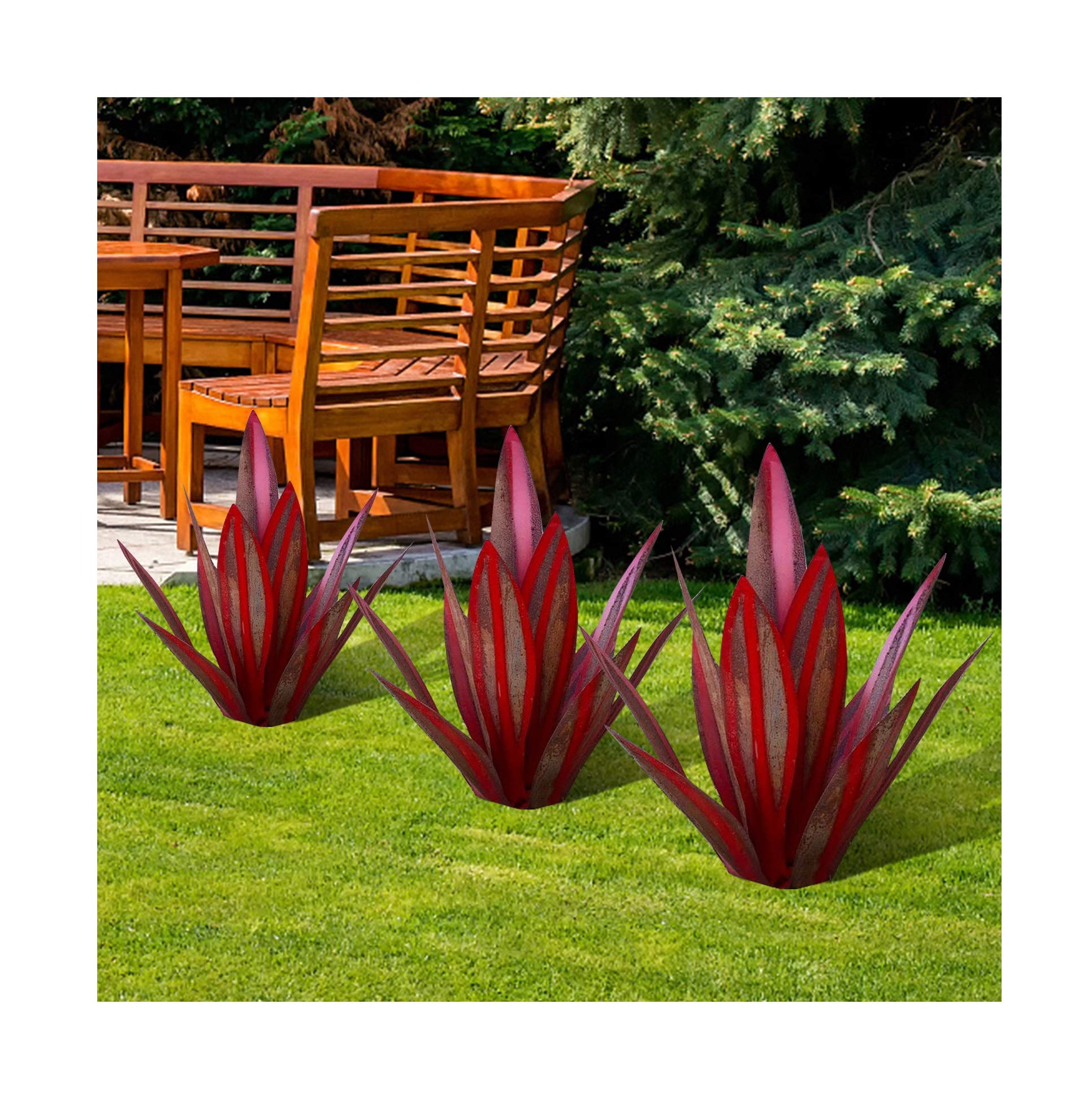 Sculpture rustique de tequila bleue en métal, œuvre d'art pour décoration de maison