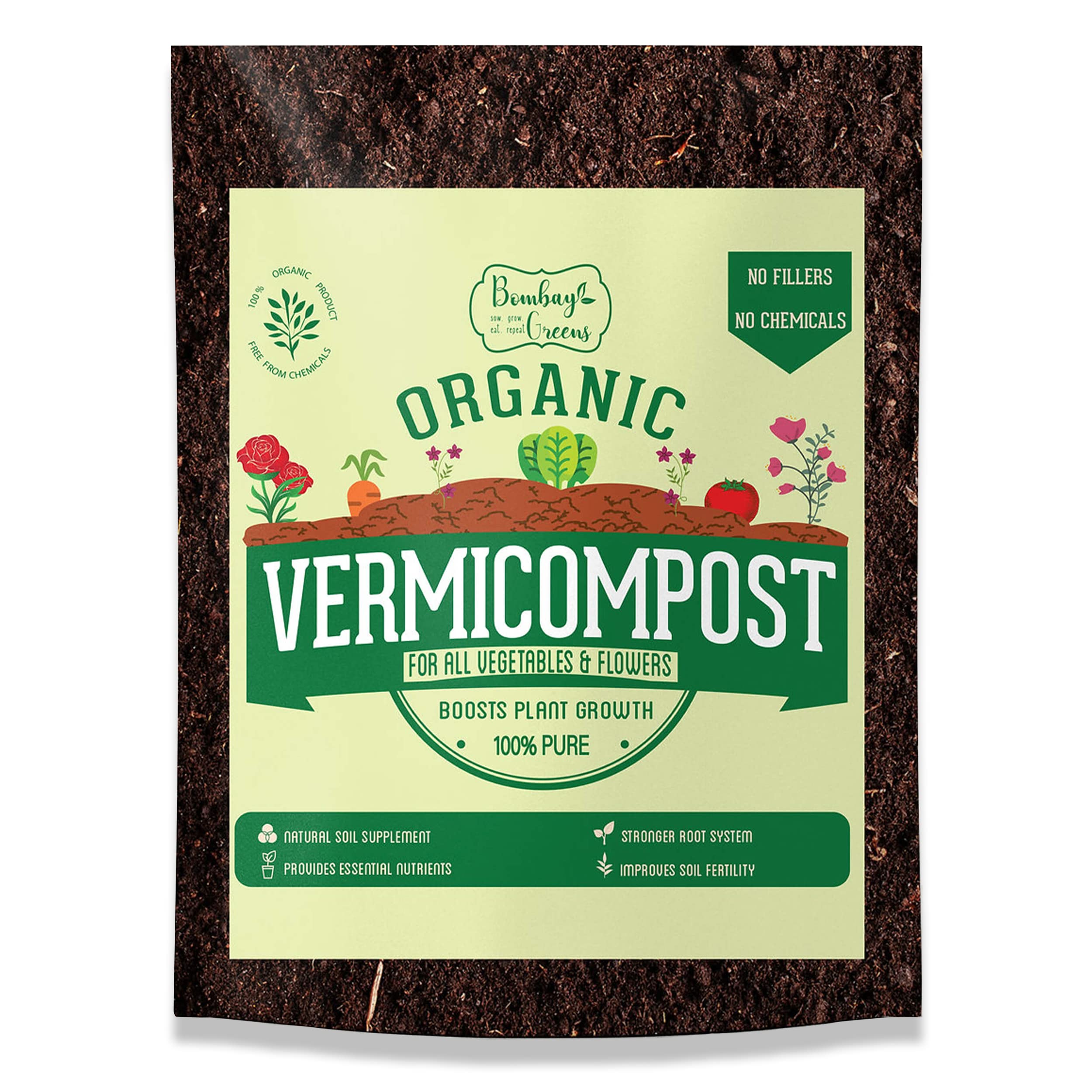 Bombay Greens Vermicompost for Plants| Organic Fertilizers for Plants Home Garden| Natural Compost Manure for Home Gardening & Fertilizer for Plants – 2KG (B09HXVSDLT) Amazon Price History, Amazon Price Tracker
