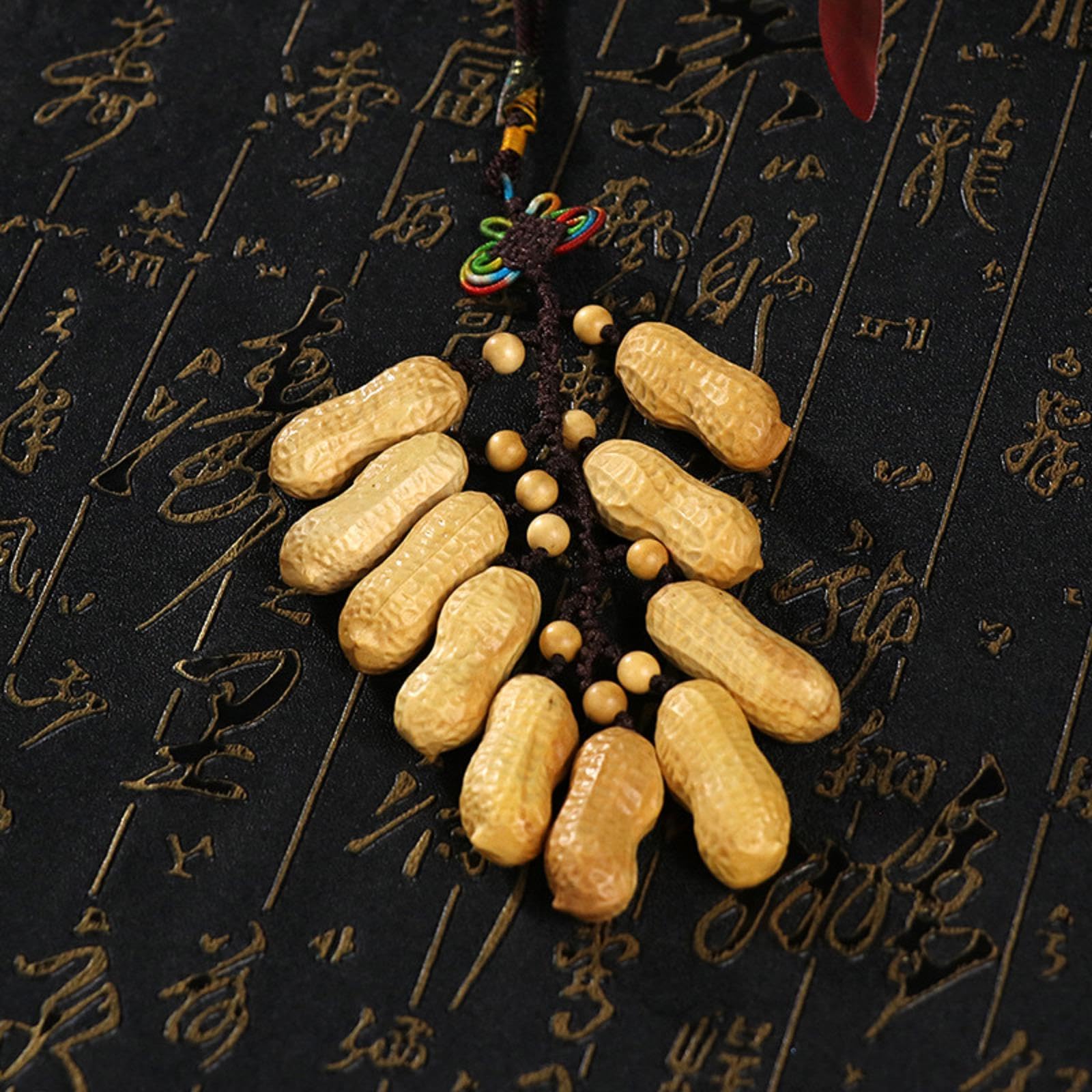 Amazon.co.jp: ピーナッツ小さな木製の飾り、ツゲの木のヴィンテージ像