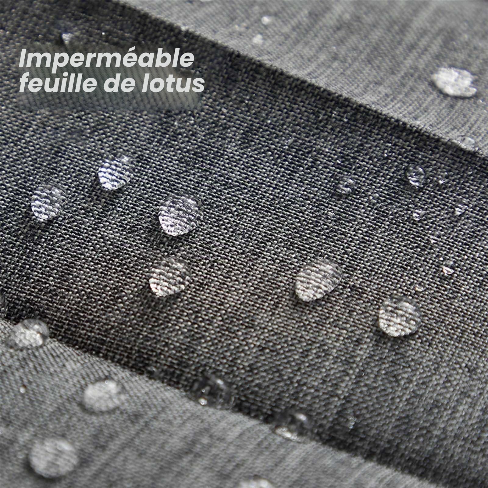 Rideau de Douche Pliable Aimantée Imperméable, Gris -120x200cm | Rideau de Douche Anti Moisissure avec Crochets, Rideau de Douche Lin épais pour Salle de Bain