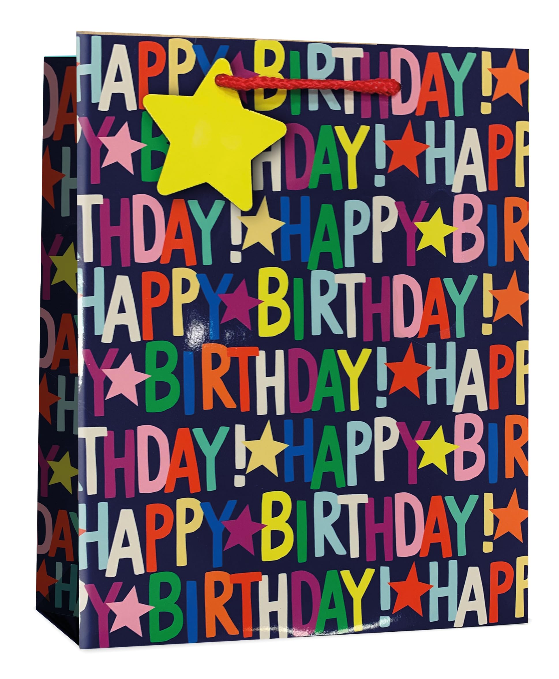 AbbeyShake gift bags large size multidesign - Pack of 6 (Colourful Happy Birthday)