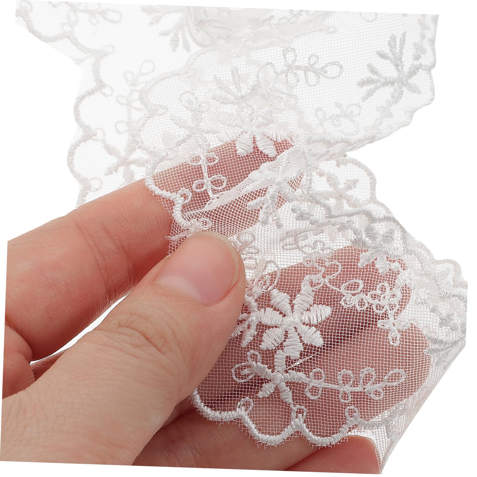 Operitacx 2rollos Cinta De Encaje Decorativa Para Manualidades Bordes De Encaje Resistente Para Ropa y Accesorios Material De Costura Para Diy Yards