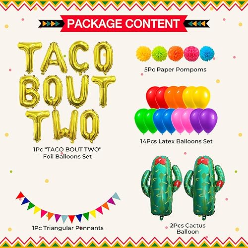 Miniatura 2 de Taco Bout - Cartel de dos globos para decoración de fiesta de cumpleaños de dos cumpleaños, fiesta de taco, fiesta mexicana, dos cumpleaños,