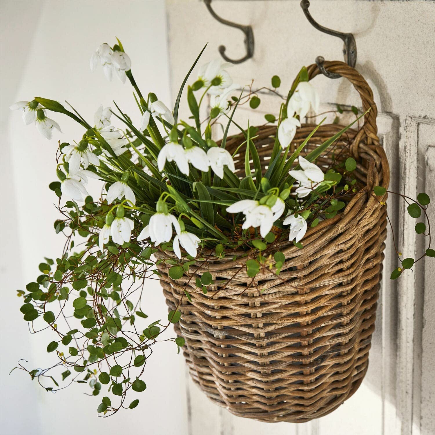 Cestino Da Picnic Wilesta In Rattan - Marrone/Bianco, Con Inserti In Cotone, Diametro 31 Cm - Foto 4