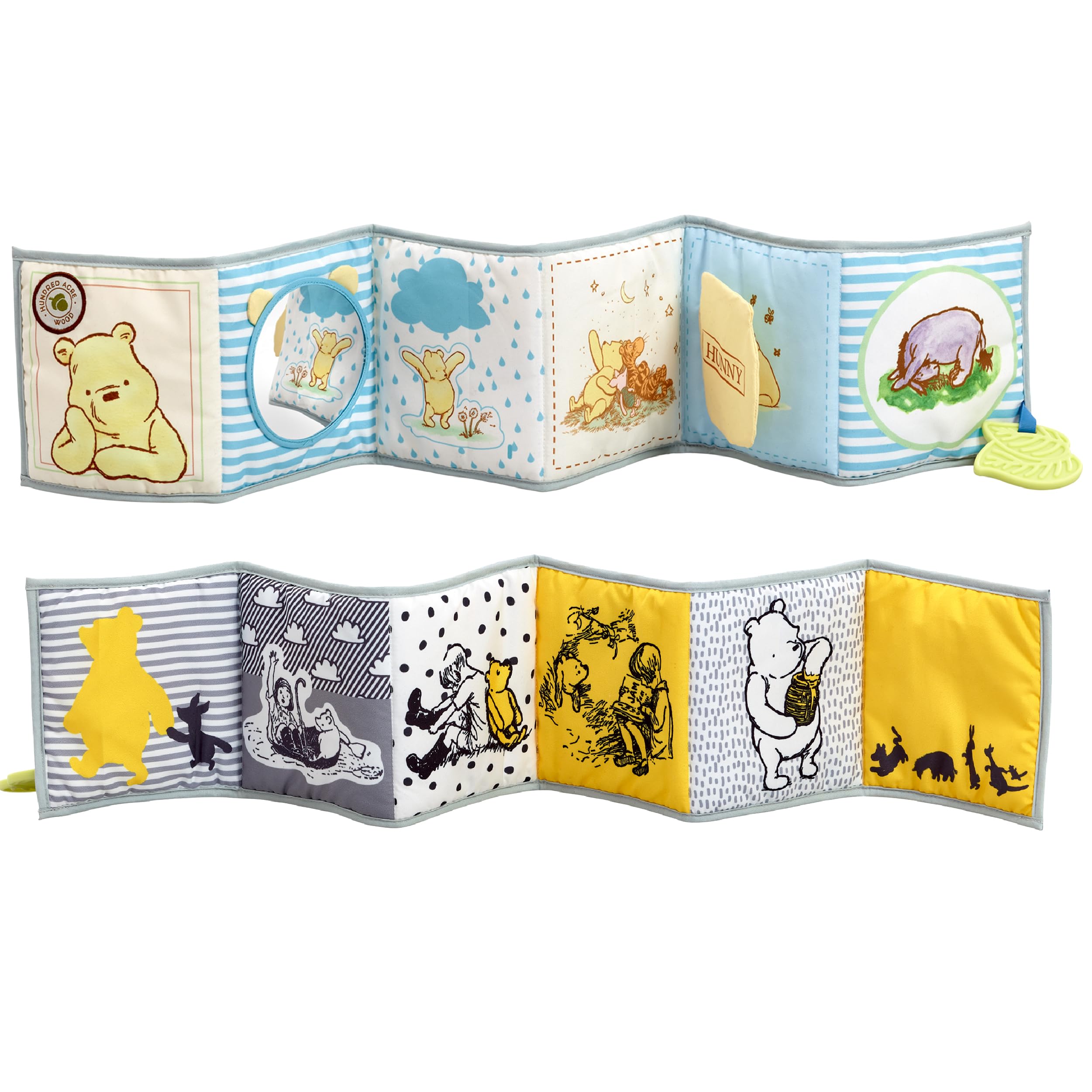 Winnie The Pooh Unfold Discover | Lustro, gryzak, marszczona tekstura, zabawa na brzuchu, składana konstrukcja