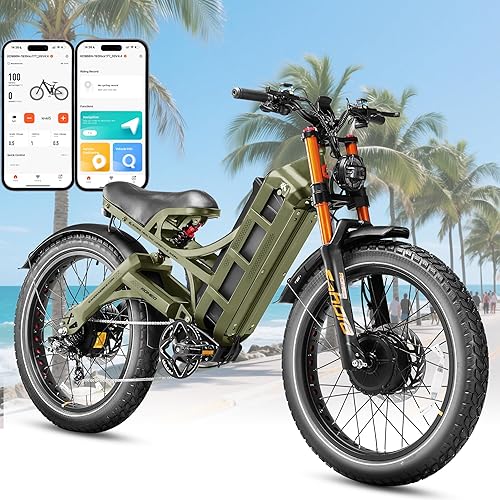 eAhora Romeo Pro 3/2 [2025] 46-50 Mph Electric Bike for Adults, Peak 5600W Dual Motor Ebike, 60V 80Ah 250 Miles Long Range E Bike, 26”*4.0 Fat Tire Air Full Suspension Off-Road E-Bike