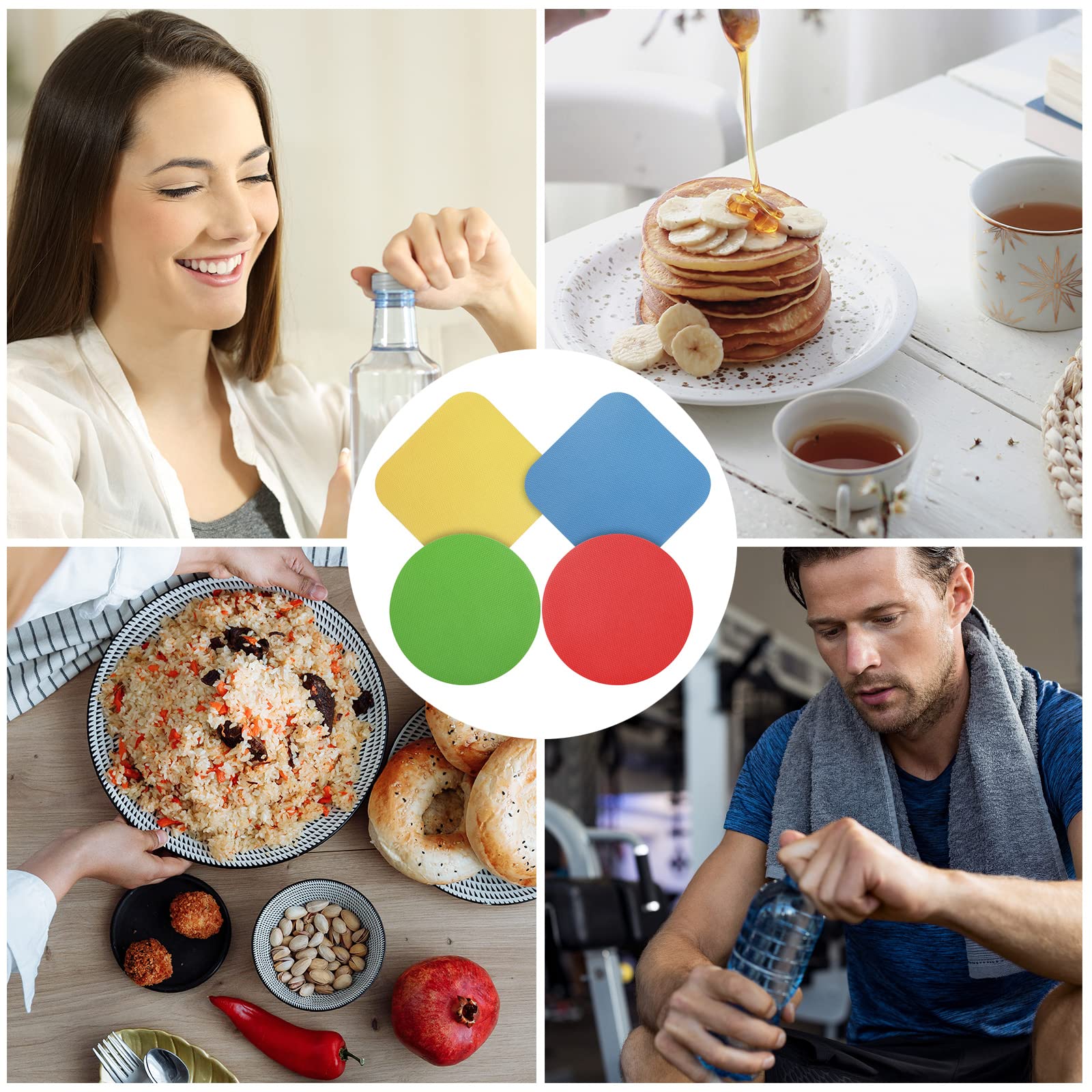 Lot De 8 Tampons En Caoutchouc Multi-usages Pour Ouvre-bocaux