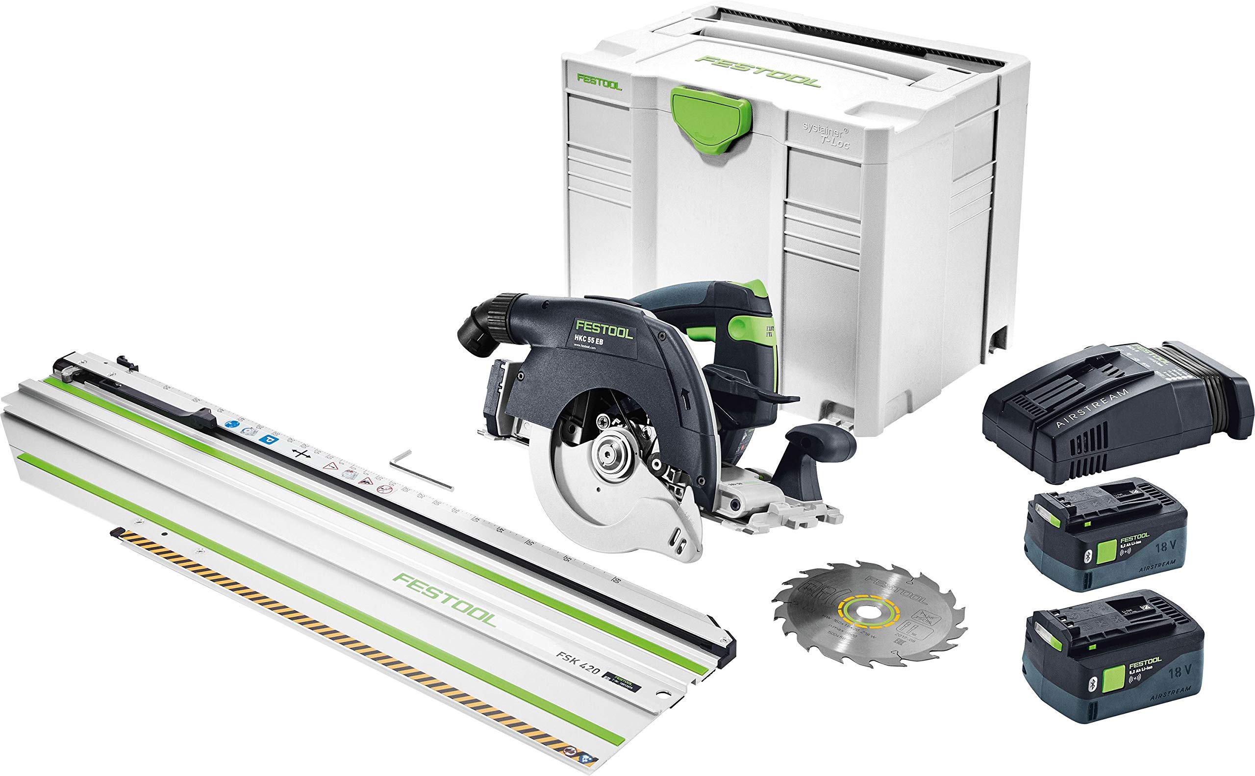 Festool Sierra Cirlar a Batería HKC 55 Li 5,2 Set EBI -SCA-FSK 420