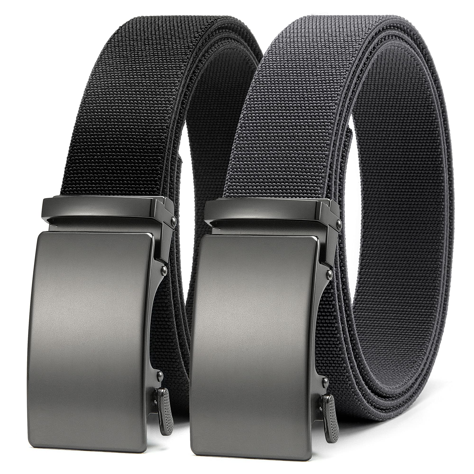 CHAOREN Mens Ratchet Belt - 1.5" Stretch Nylon Belts for Casual, Work, Golf