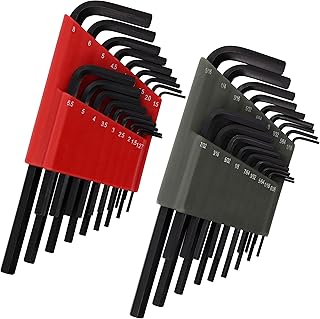 MaxoPro 36pcs Allen Wrenches Sets Metric and Standard (SAE) | 2 Heavy Duty Chamfered Tips Allen Key Sets for Home & Professional Use | SAE 0.05-5/16 inch | Metric 1.27-8 mm