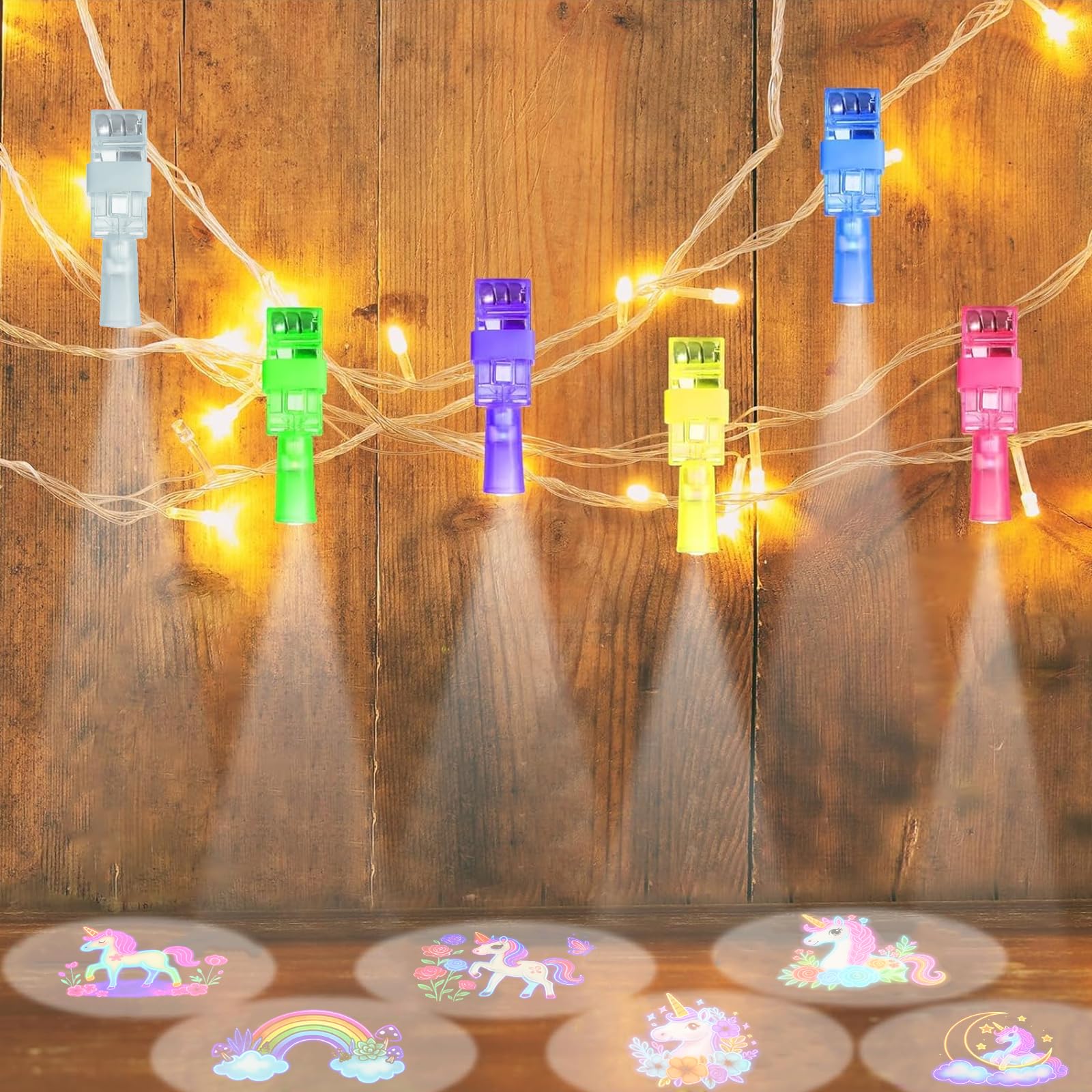 24PCS Unicorn Party Favors Finger Lights, 8 Designs Light Up Finger Lights for Birthday Party Favors, Goodie Bag Stuffers Bulk Party Favors, Light Up Party Favors for Gamer Birthday Decorations - 4