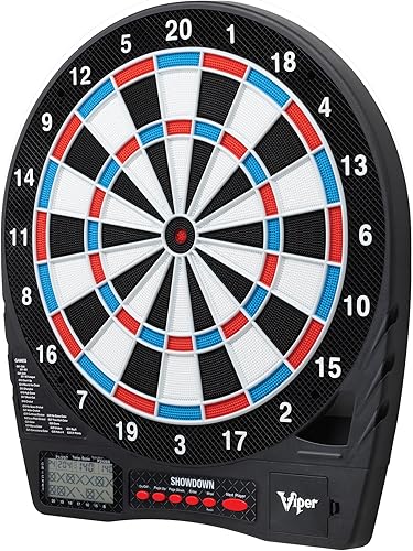 Miniatura 15 de Viper Showdown - Diana de dardos electrónica, tamaño deportivo, más de 30 juegos con 590 opciones, pantalla LCD de puntuación automática, banda de