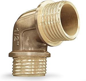 Brass Elbow 90 Degree Hose Elbow Angle Out 1/2