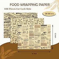 Vista 26 de OTOPETE 200 hojas de papel para alimentos, papel de envoltura de alimentos resistente a la grasa de 12 x 12 pulgadas, forro de cesta de sándwich