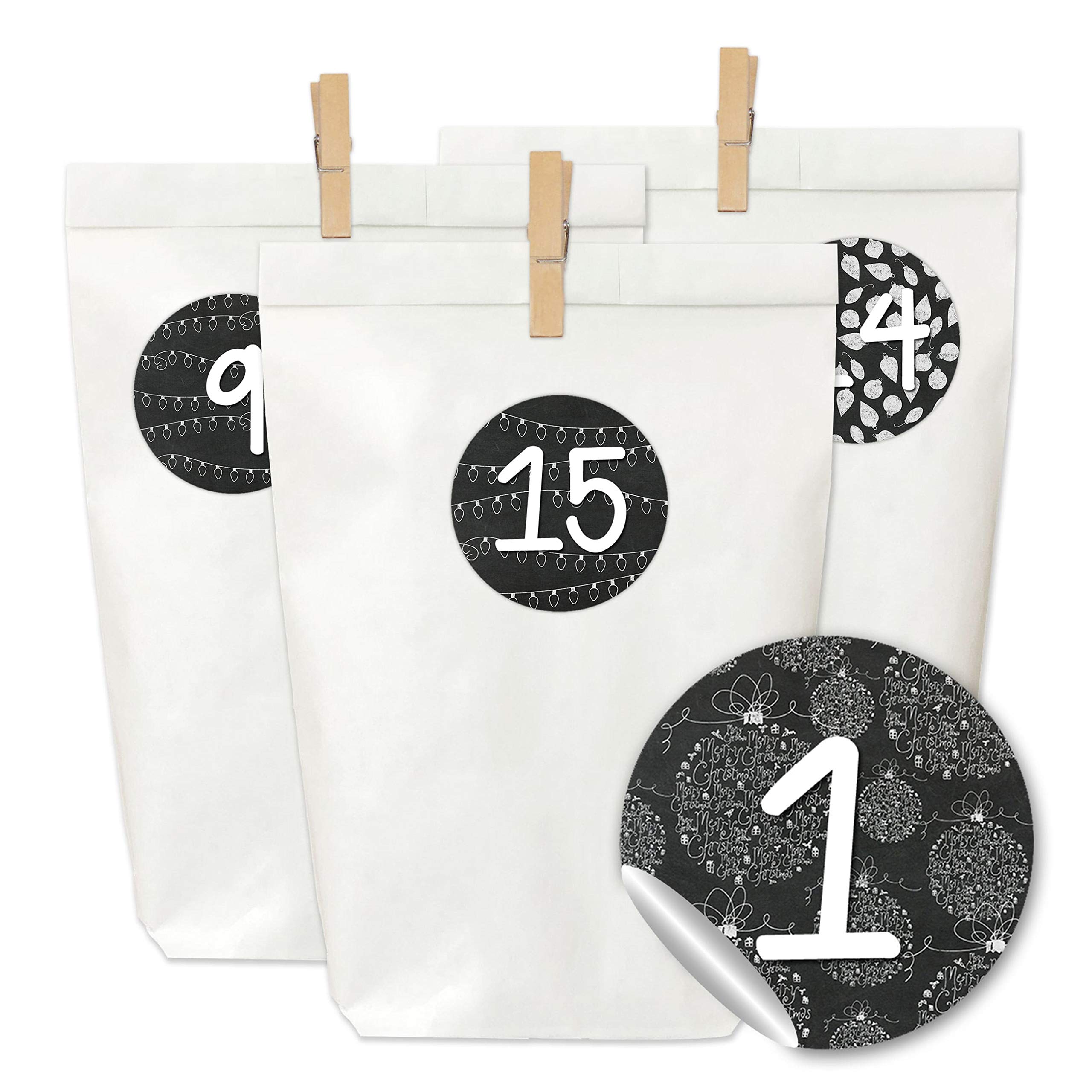 16 Fogli Di Adesivi Natalizi Fai-da-te – In PVC, 8 Modelli, Impermeabili E Removibili, Per Decorazioni E Calendario Dell’Avvento