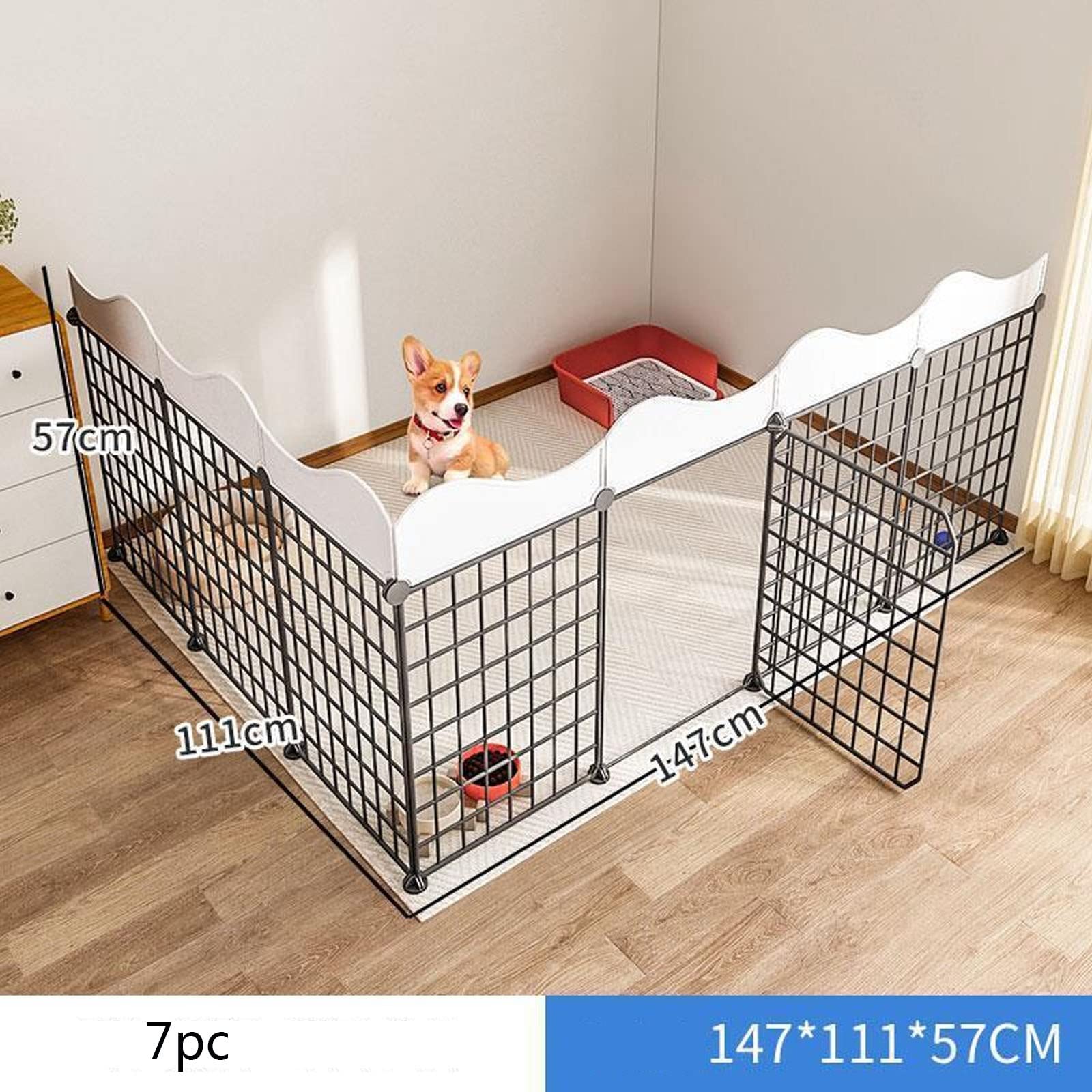 Amazon | 犬用フェンス、犬用ペットベビーサークル、小型犬用、子犬