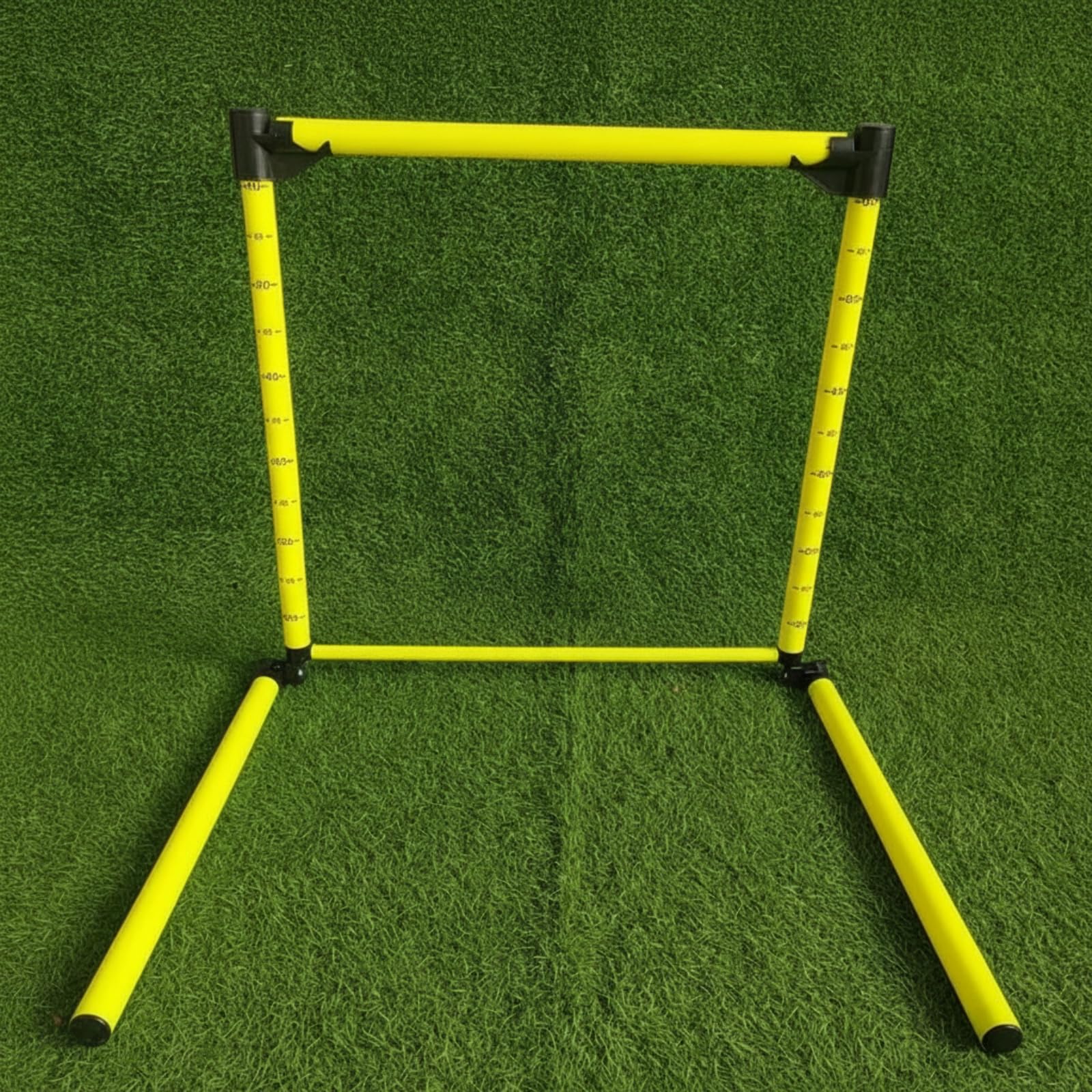 Gralara Valla Regulable PVC Estable Valla Salto Ajustable Ligera Obstáculos Entrenamiento para Entrenadores, Colegios, Verde Fluorescente, 10CM-60CM Ajustable