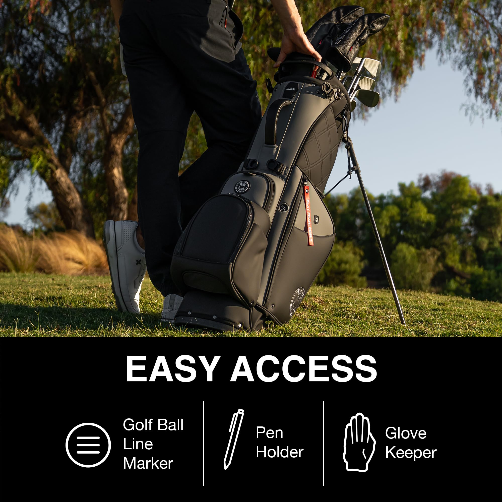Amazon.co.jp: GHOST GOLF キャディバッグ ANYDAY 7分割 11インチ