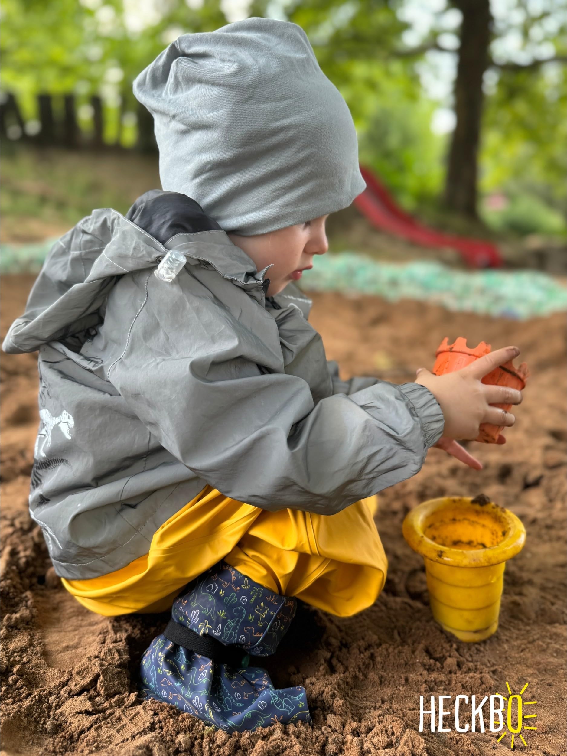 HECKBO Baby rain Booties 3 to 24 Months - Waterproof with Fleece Lining - Different Designs - Outdoor mud Shoes for Babies & Toddlers — view 2