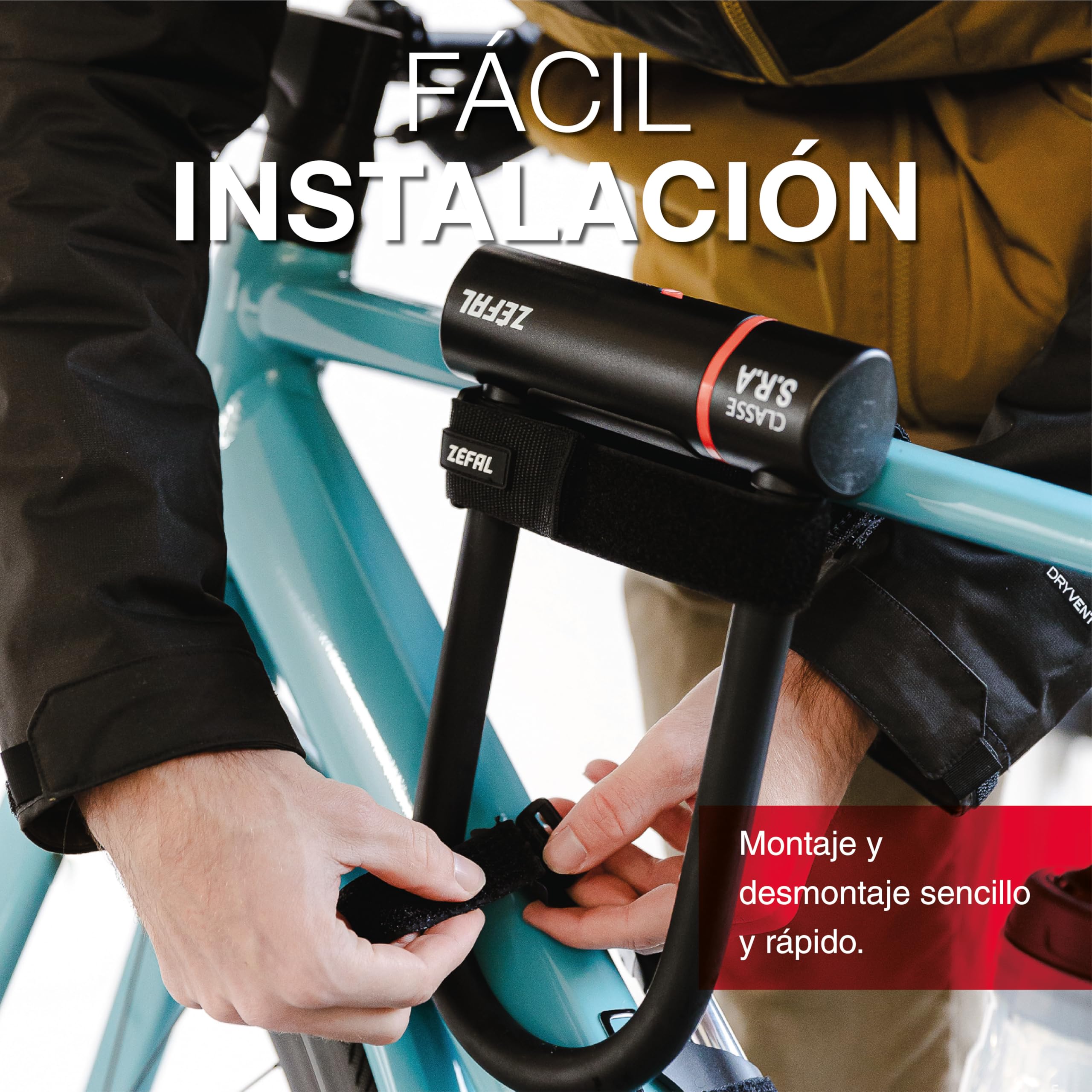ZEFAL K-Traz Holster – Soporte para Candado en U de Bicicleta – Soporte Antirrobo de Bicicleta Universal – Ultra Resistente