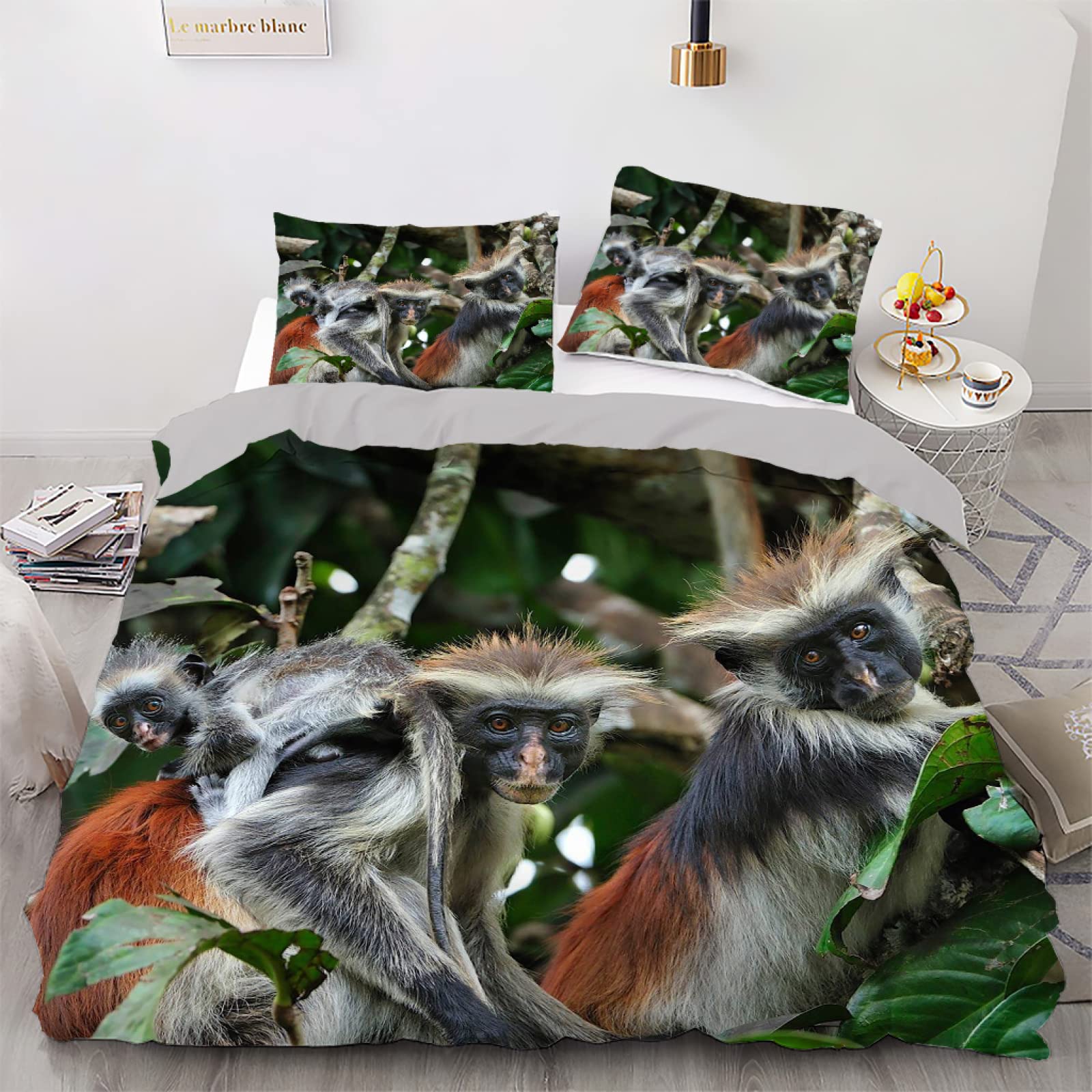 Housse de couette colorée hypoallergénique et douce en fibre super fine pour lit une place