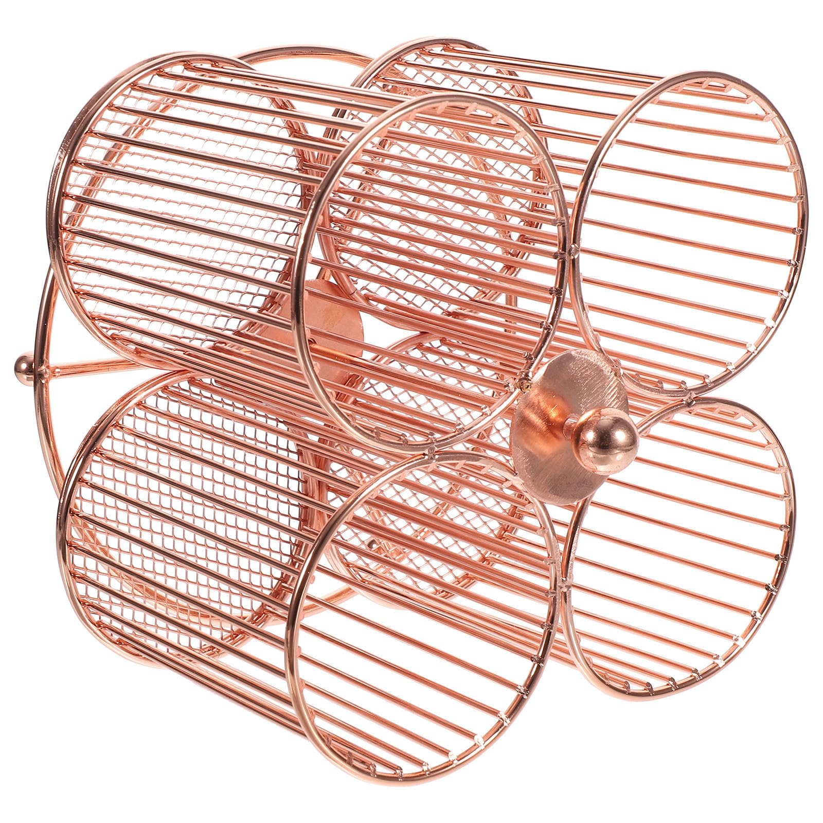 Ciieeo Portapenne Rotante in Metallo Multifunzione, Organizer da Scrivania per Cosmetici e Cancelleria, Porta Pastelli e Pennelli Ampia Capacità e Finitura Rosé Gold