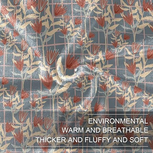 Miniatura 7 de Pastel Flower Silhouettes Ultra-Soft Flannel Fleece Blanket, Comfy Spring Flannel Fleece Blanket Adults Kids Chair Camping Couch Throws 60x90 Inches