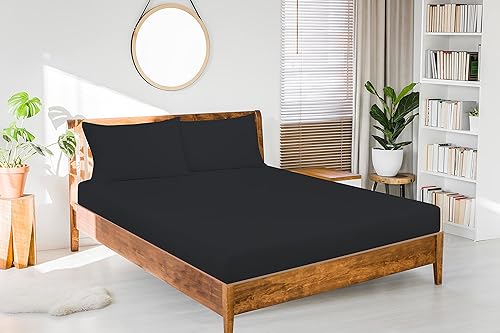 Miniatura 5 de Royale Linens - Sábana bajera tamaño individual XL, calidad de hotel cepillada 1800, ultrasuave, resistente a arrugas y decoloración, bolsillo