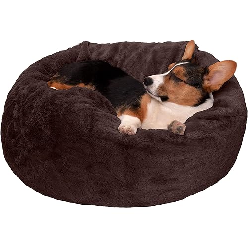 Furhaven Cozy Pet Beds for Small, Medium, and Large Dogs and Cats - Ultra Calming Plush Donut Bed, Beanbag Style Ball Bed, Travel Dog Bed, and More