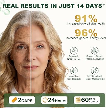 NAD+ Supplement 1500mg, NAD Resveratrol Supplement -120 Capsules