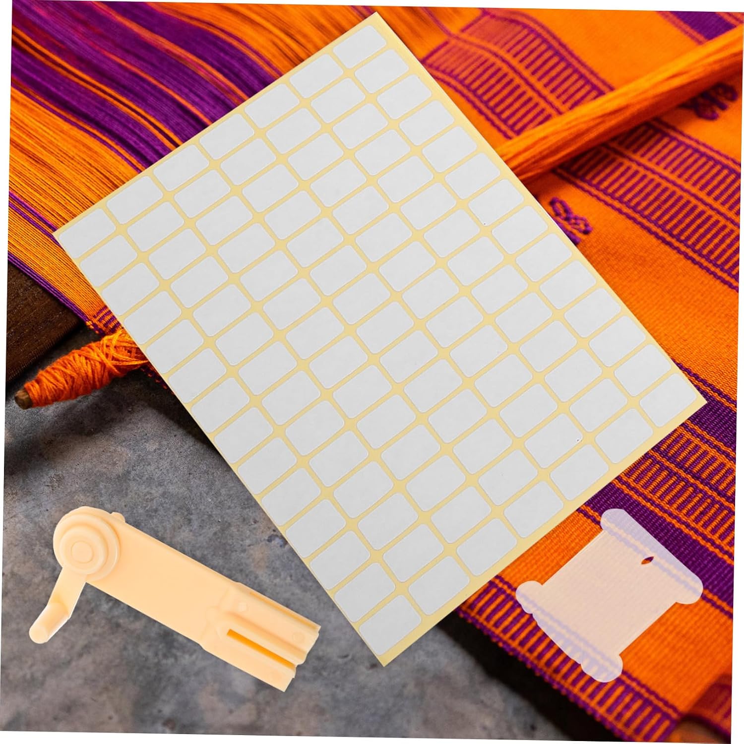 PERSELOSO 1Set Compartment Embroidery Thread Organizer with Yarn Winder Threading Plates and Stickers for Cross Stitch and DIY Crafts Efficient Storage for Sewing